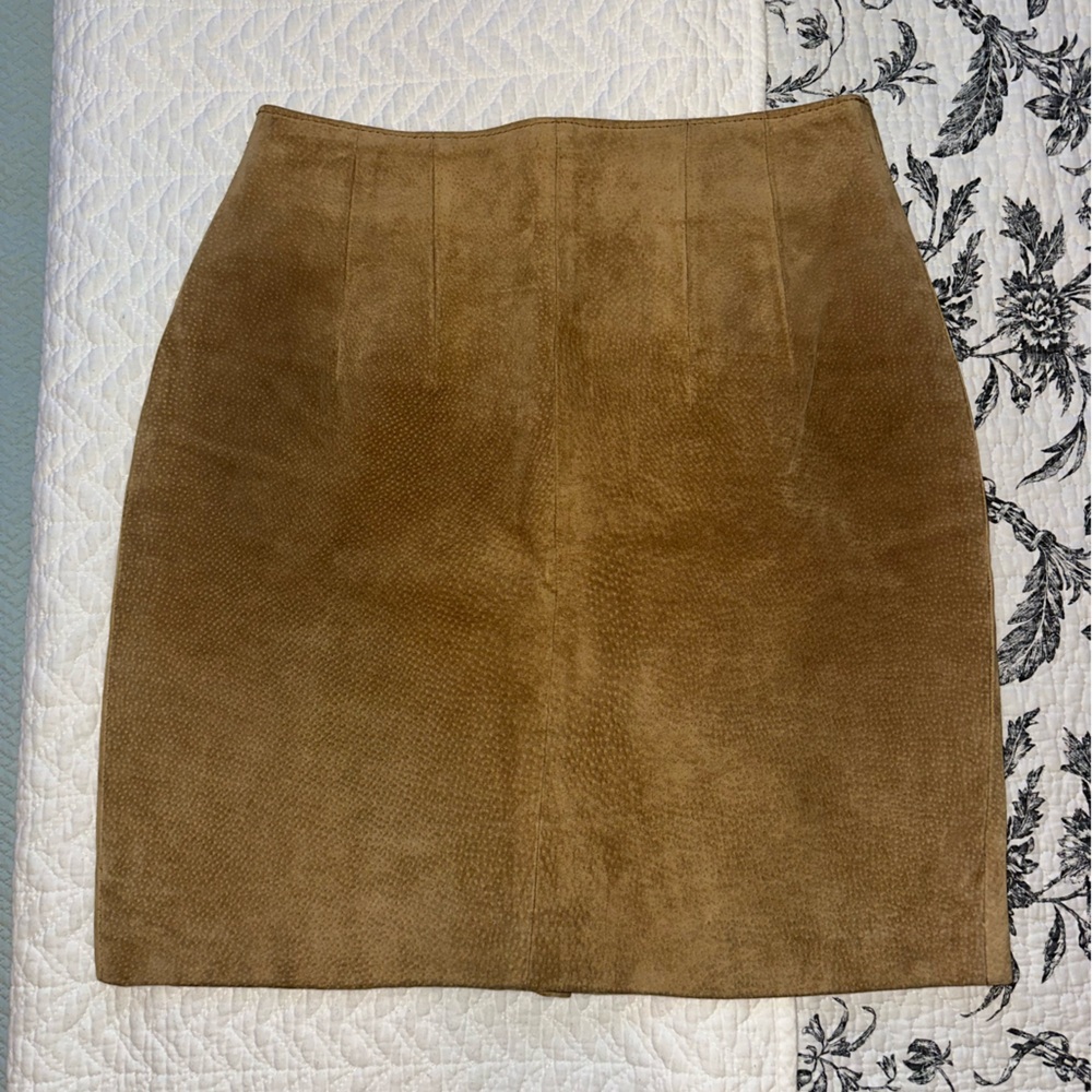 Vintage Tan Suede Mini Skirt